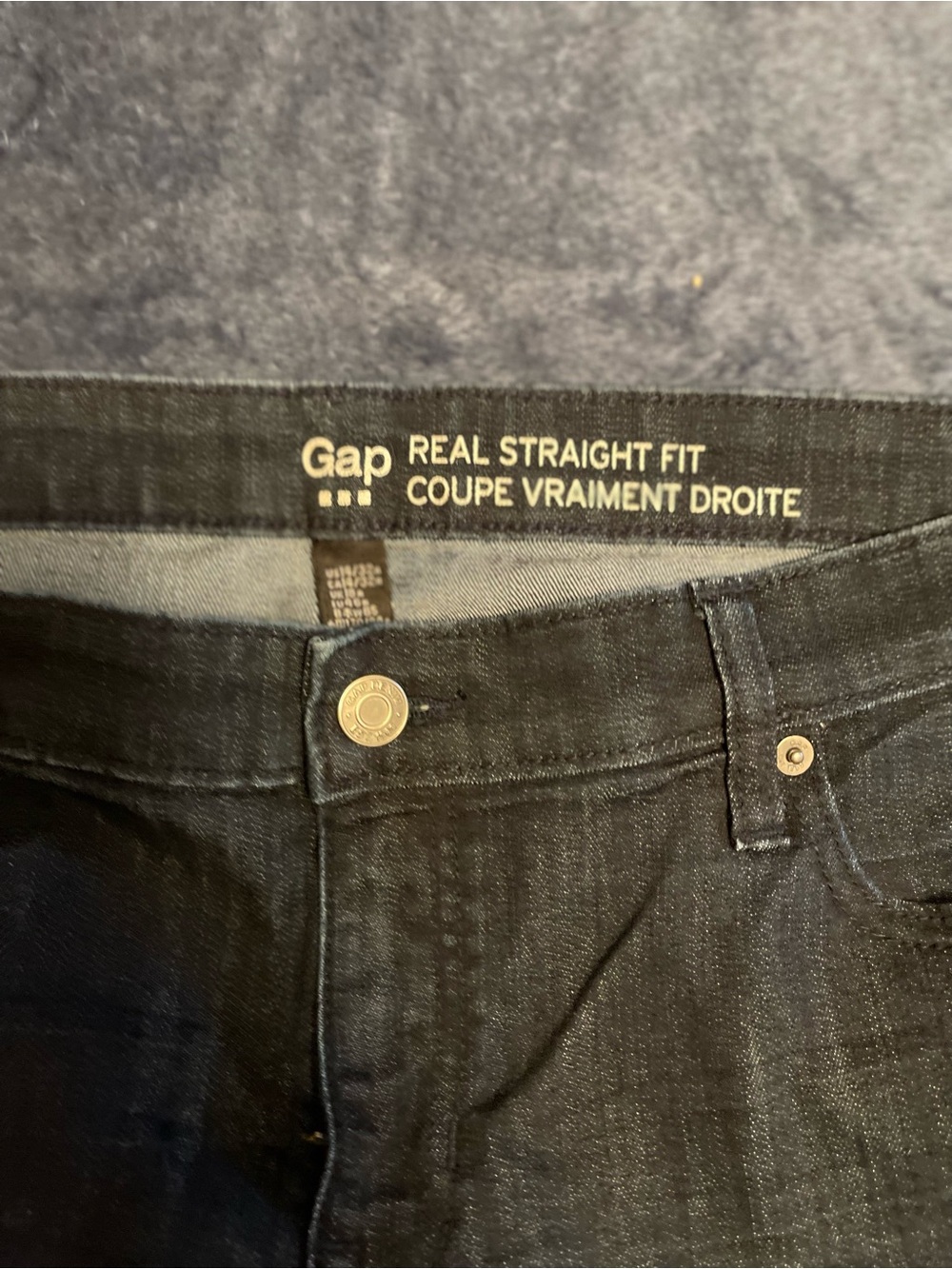 Gap Women’s 5 Pocket Real Straight Fit Jeans - Dark Wash